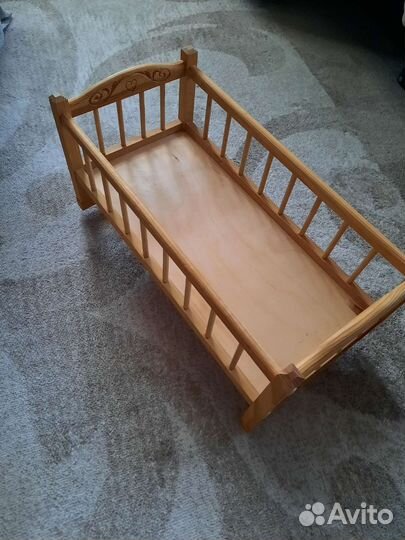 Кроватка деревянная для кукол