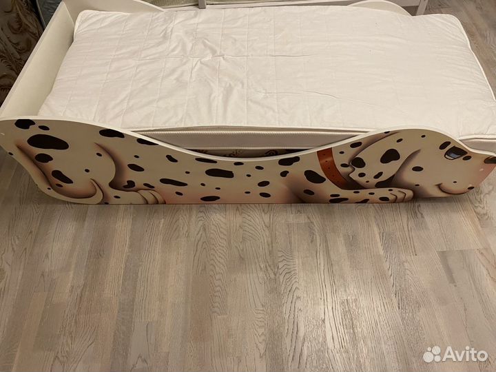 Детская кровать собачка с ортопедическим матрасом