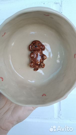 Керамическая кружка ручной работы собачка