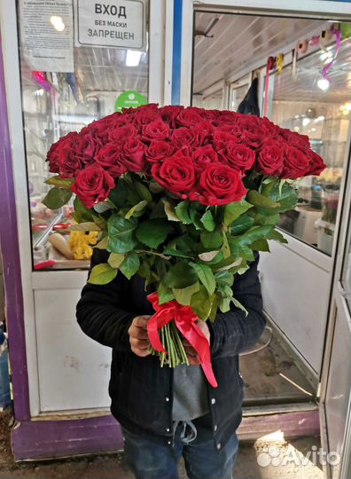 Букет цветов. Розы 101 шт