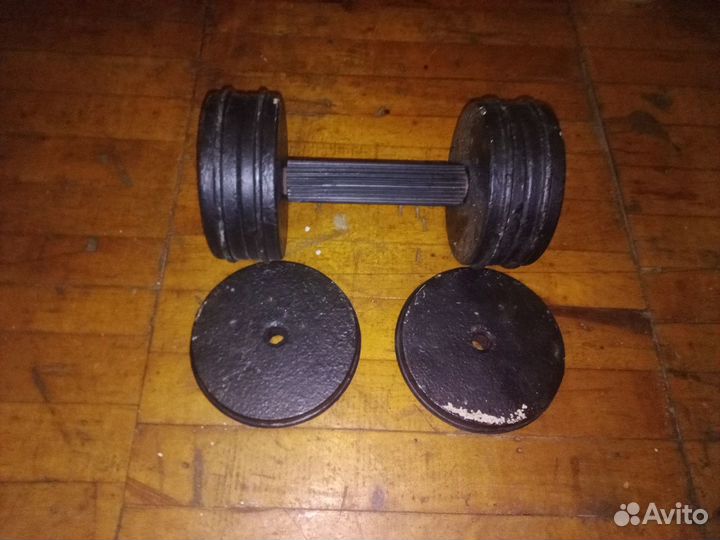 Гантеля 13кг, диски по 2кг