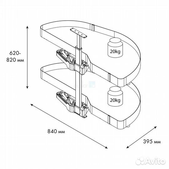Корзина в угловой стол 
