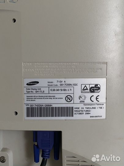 Монитор Samsung syncmaster 710v