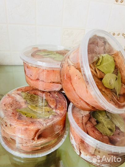 Рыба горбуша семужного посола