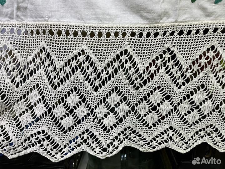 Подзор Скатерть Вышивка Кружево Л2 СССР