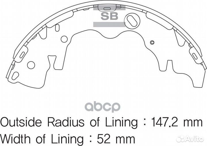 Колодки тормозные барабанные, задние - комплект
