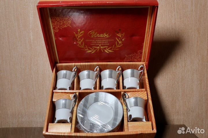 Кофейный сервиз фарфор, 6 перс идеал для подарка