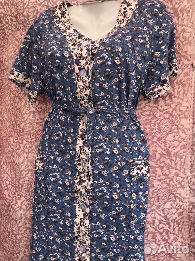 Халат на пуговицах