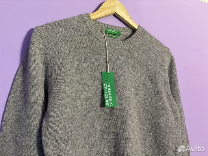 Свитер 100 шерсть Benetton новый