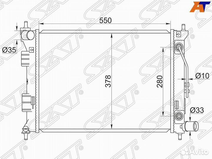 Радиатор hyundai elantra/avante 11/I30 12/KIA soul