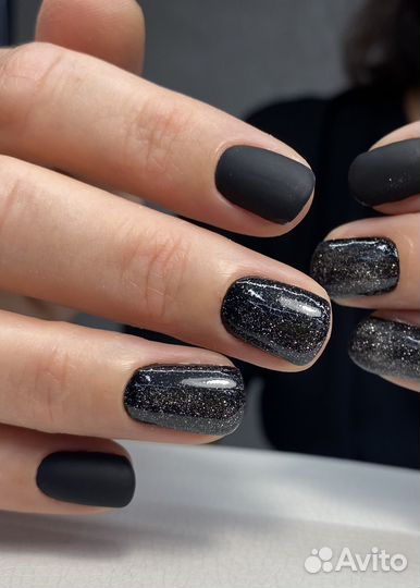 Маникюр с покрытием гель-лаком, наращивание