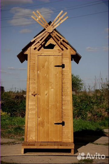Уличный туалет деревянный BLU779