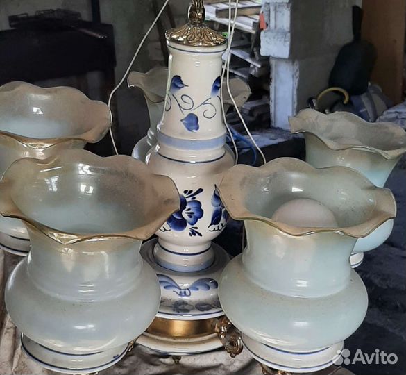 Люстра фарфоровая СССР