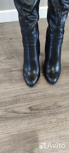 Сапоги женские демисезонные кожаные 38 размер