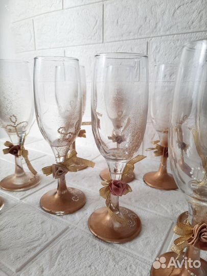 Бокалы с декором 12шт