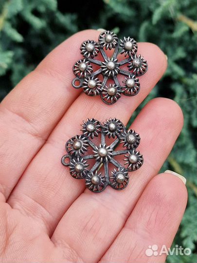 Колье серебро Италия, подвесы для сережек