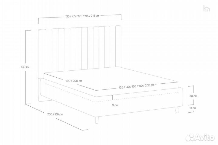 Кровать с подъемным механизмом Тип 1 160x200 Amanda