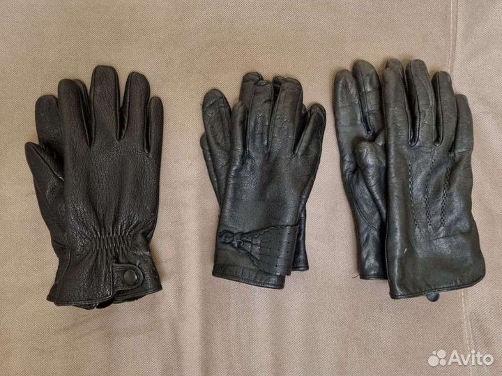 Перчатки женские кожаные