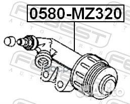 Цилиндр сцепления рабочий mazda 3 BK 2003-2008