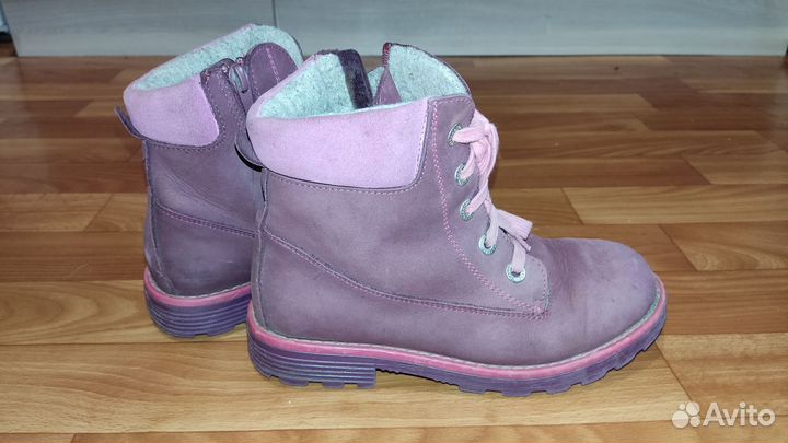 Ботинки демисезонные на девочку размер 35 котофей