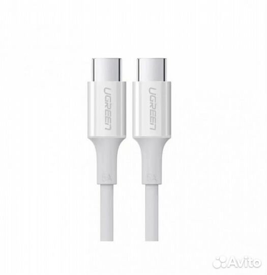 Кабель ugreen US300 1m White Type-C Male to Type