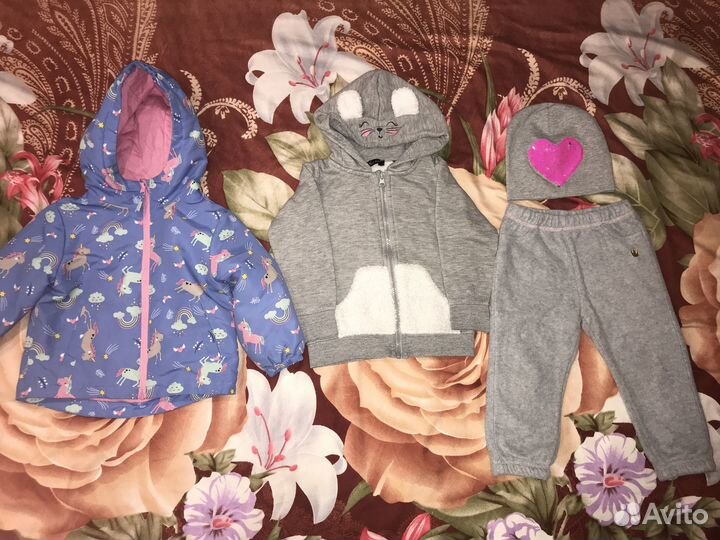 Куртка-ветровка легкая для девочки 80+ костюм