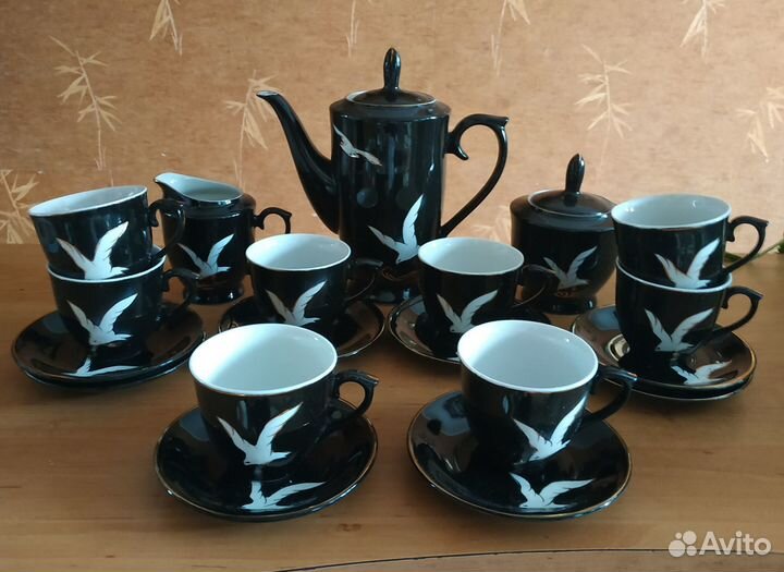 Сервиз фарфор старинный Чайка, Старый Китай