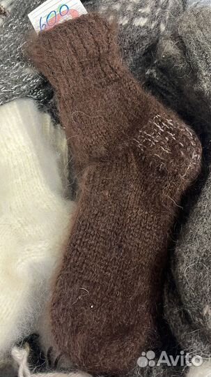 Носки шерстяные вязаные
