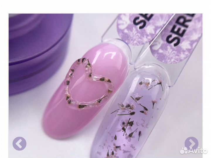 Гель для ногтей с сухоцветами