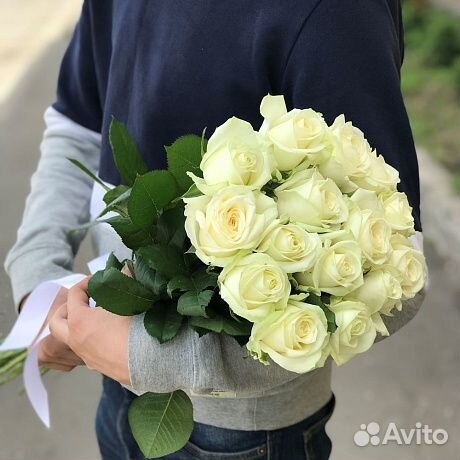 Букет из 15 белых роз Цветы Иркутск