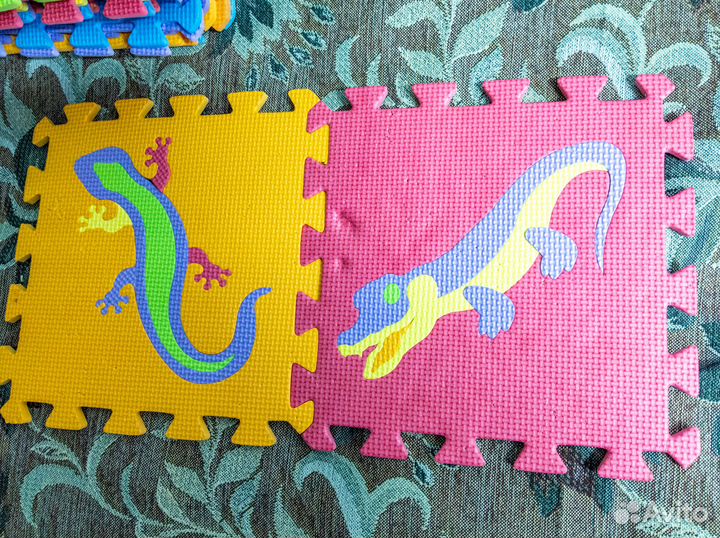 Детский коврик пазл животные 16 шт