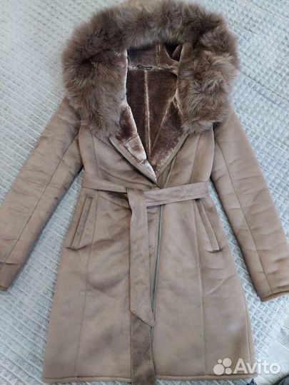 Зимнее пальто женское дубленка 44