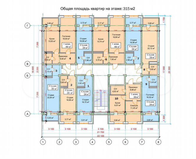 Квартира-студия, 24 м², 6/12 эт.