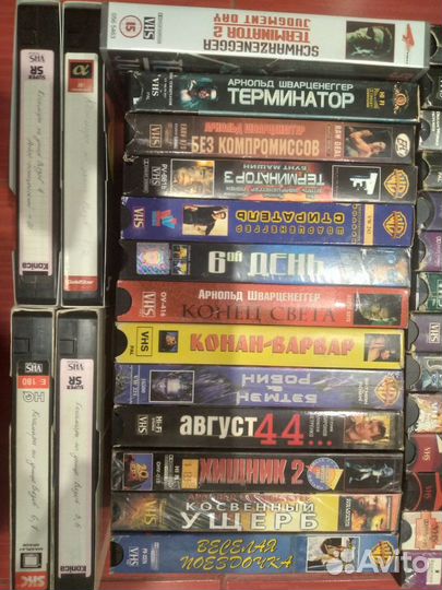 VHS видеокассеты, большая коллекция