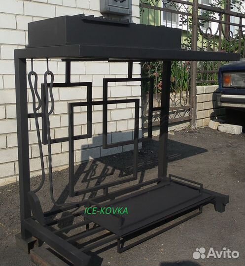 Мангал в стиле лофт.стационарный мангал