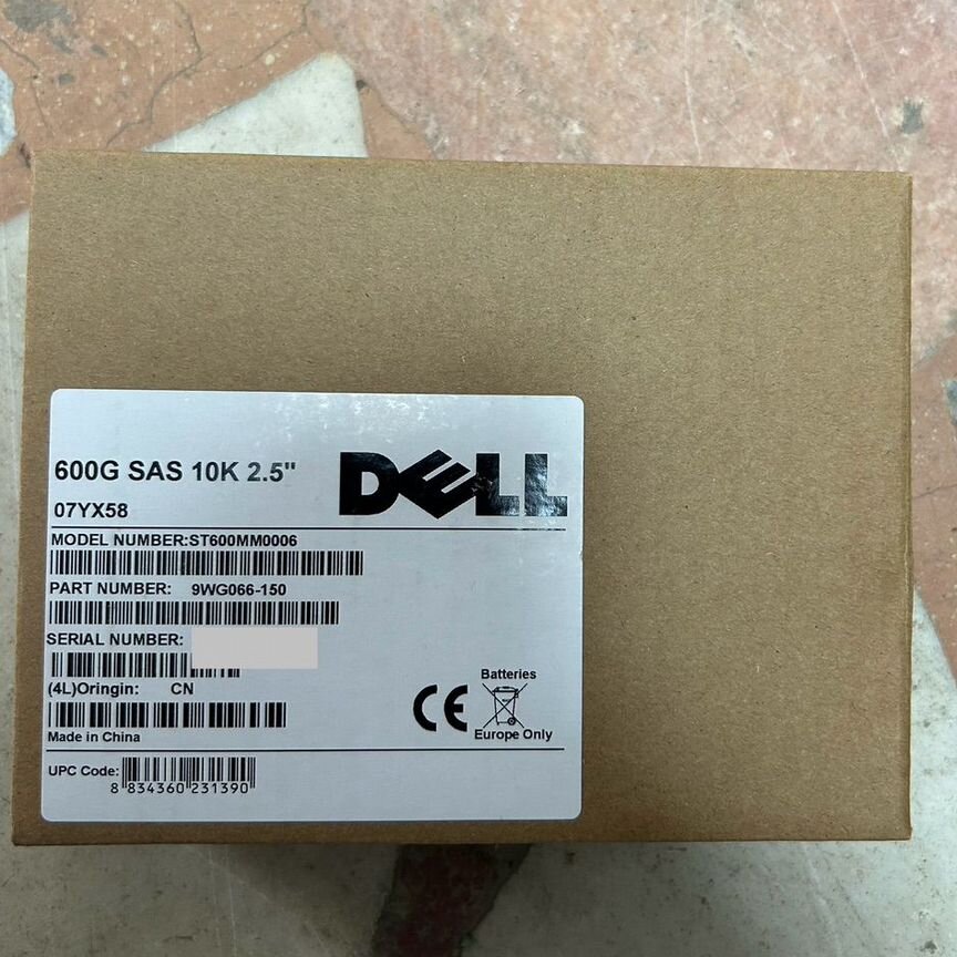[07YX58] Жесткий Диск Dell 600gb 2.5 7yx58