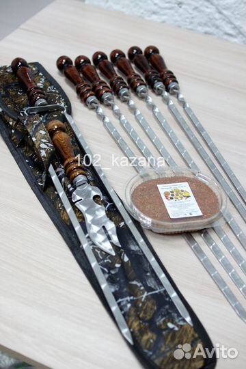 Набор шампуров в чехле 8 предметов,подарок мужчине