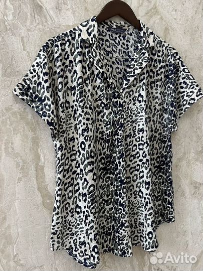 Блузка топ леопардовая рубашка Marks Spencer Xs S
