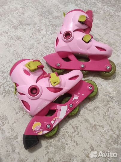 Роликовые коньки растущие 26-27-28+ защита