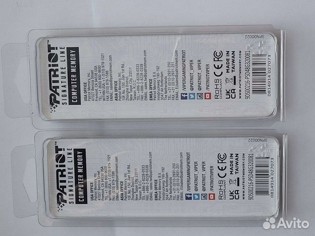 2x8GB DDR4 3200Mhz оперативка