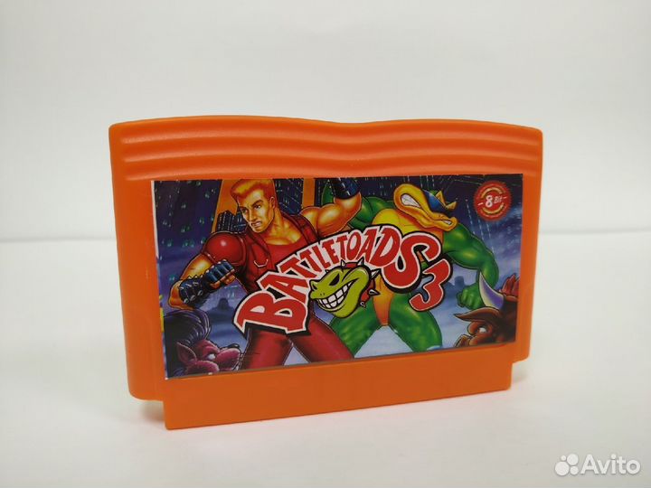 Картридж игра 8 Бит battle toads 3 для приставки