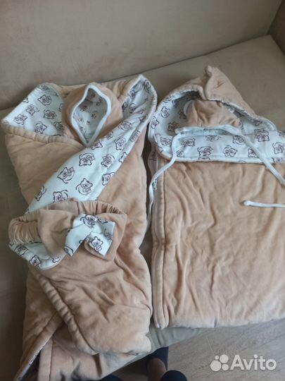 Конверт одеяло на выписку зимнее