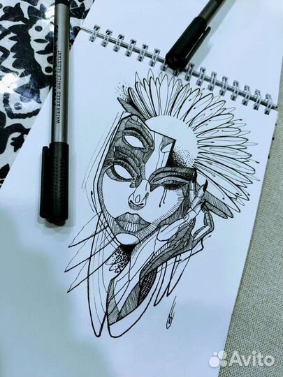 Эскизы для тату и иллюстрации