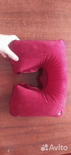 Подушка для шеи, дорожная, надувная