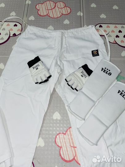 Кимоно+защита,перчатки для карате Кёкусинкай р160