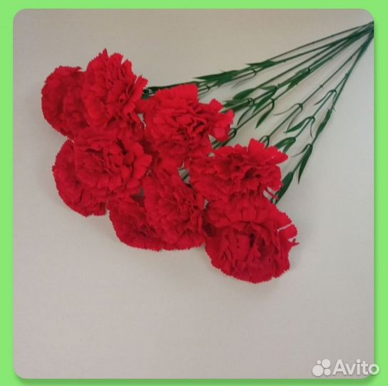 Букет из 10 искусственных гвоздик