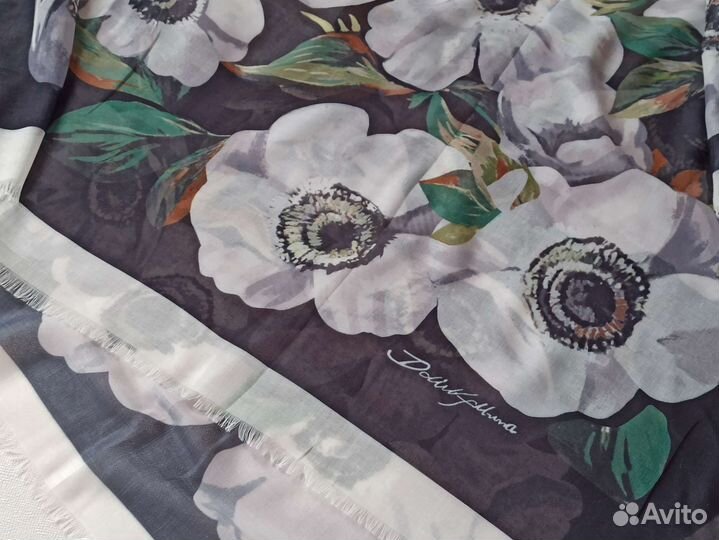 Платок Батист Модал Dolce Gabbana чёрный новый