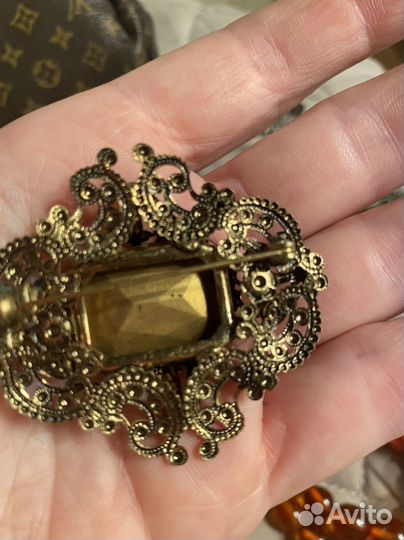 Бижутерия янтарь бусы брошь кольцо