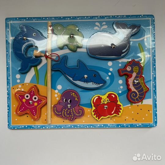 Деревянные игрушки рыбалка