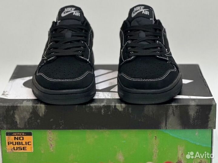 Кроссовки Nike low travis scott черные мужские